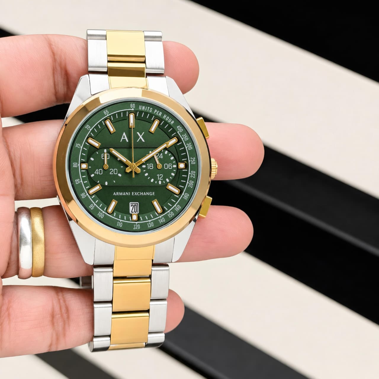 Armani Exchange Rafael Green Dial Chronograph