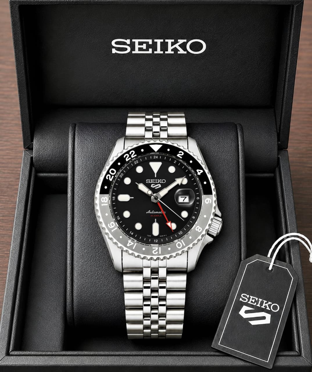 Seiko 5 Sports GMT Automatic Black Dial