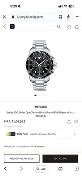 Movado Series 800 Chronograph Black Edition