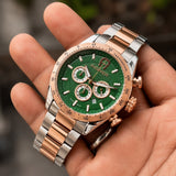 Aigner Green Dial Chronograph Rose Gold