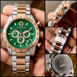 Aigner Green Dial Chronograph Rose Gold