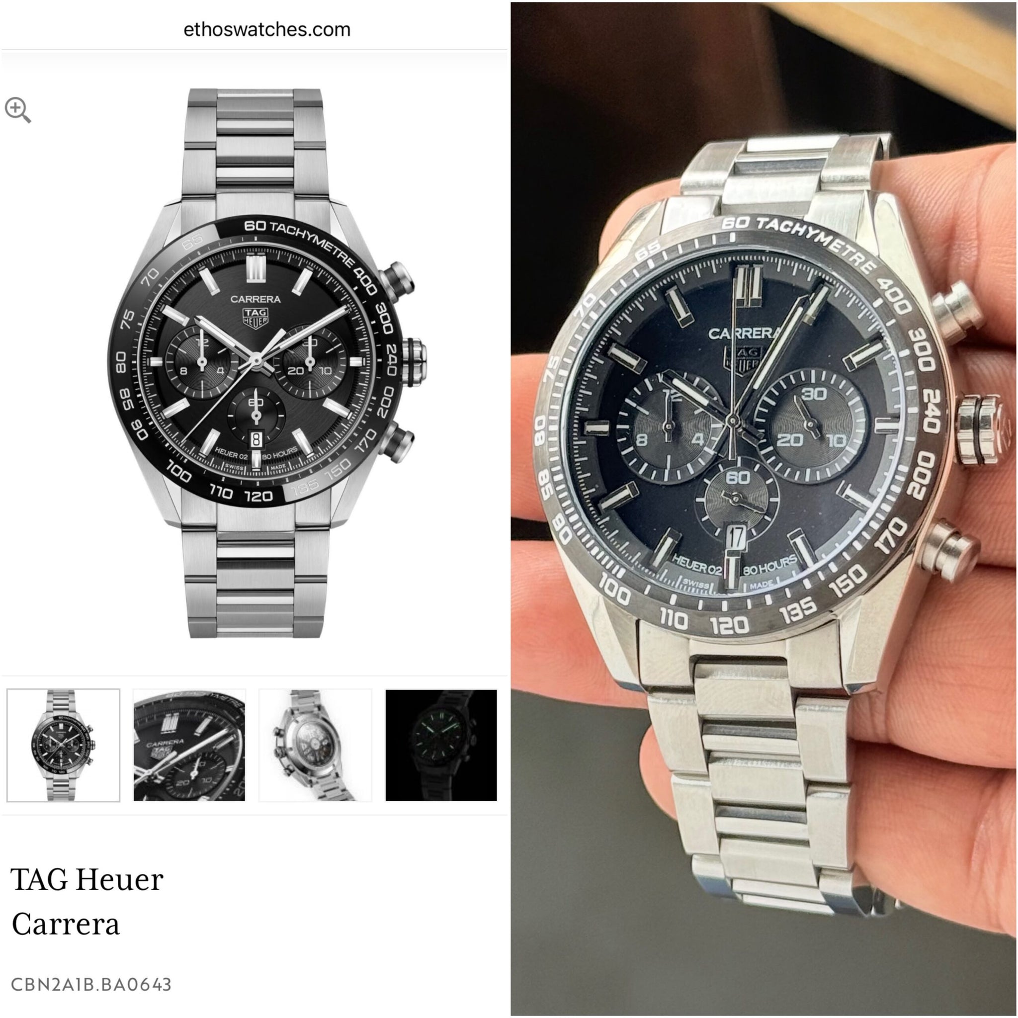 Tag Heuer Carrera Chronograph Black Dial