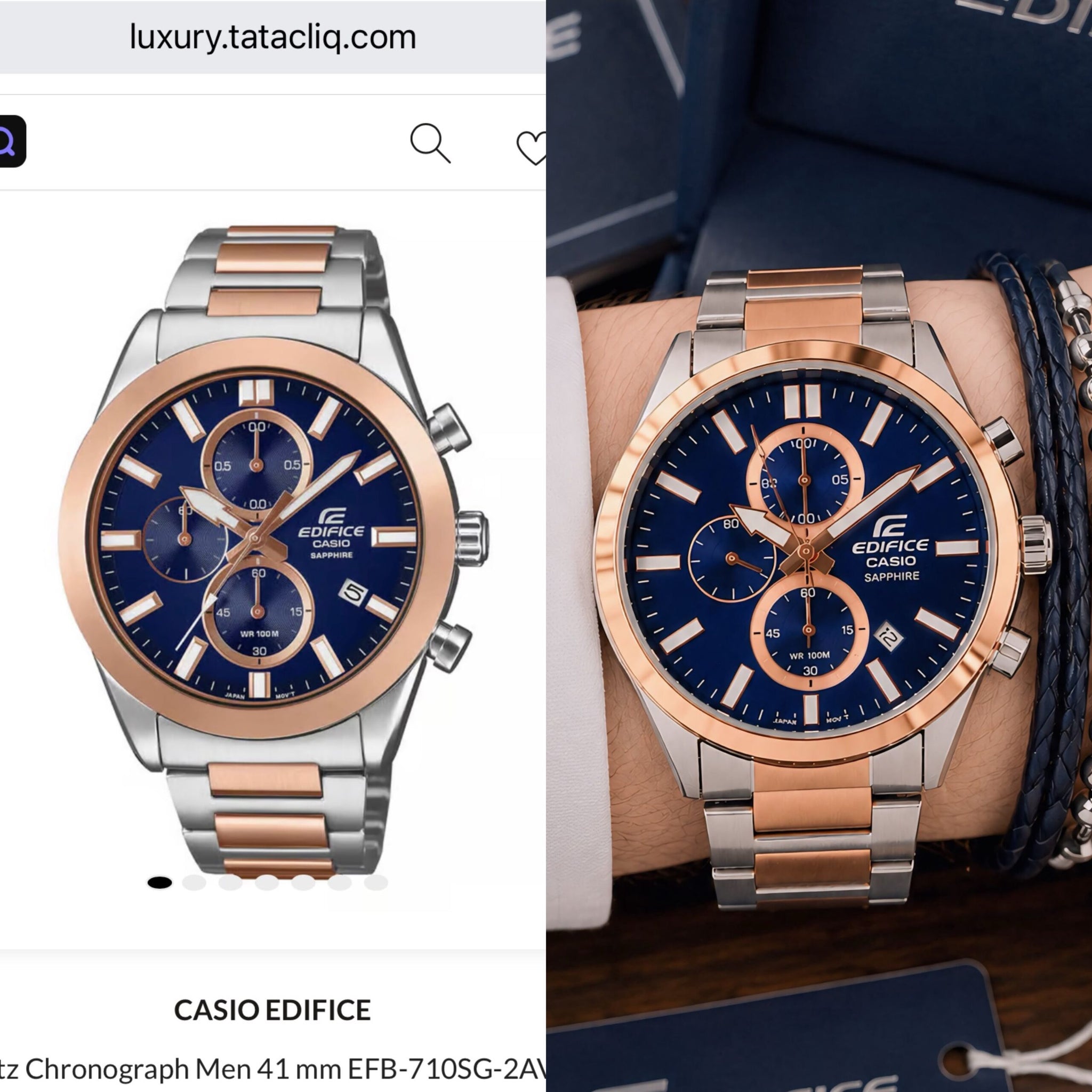Edifice Casio Standard Chronograph Blue Dial