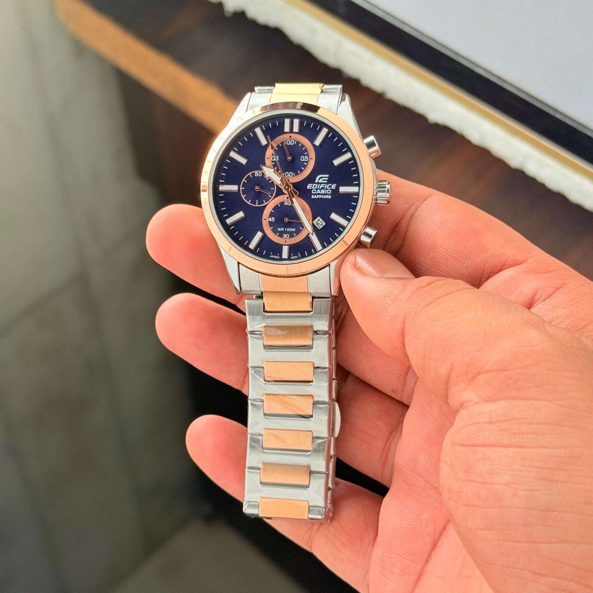 Edifice Casio Standard Chronograph Blue Dial