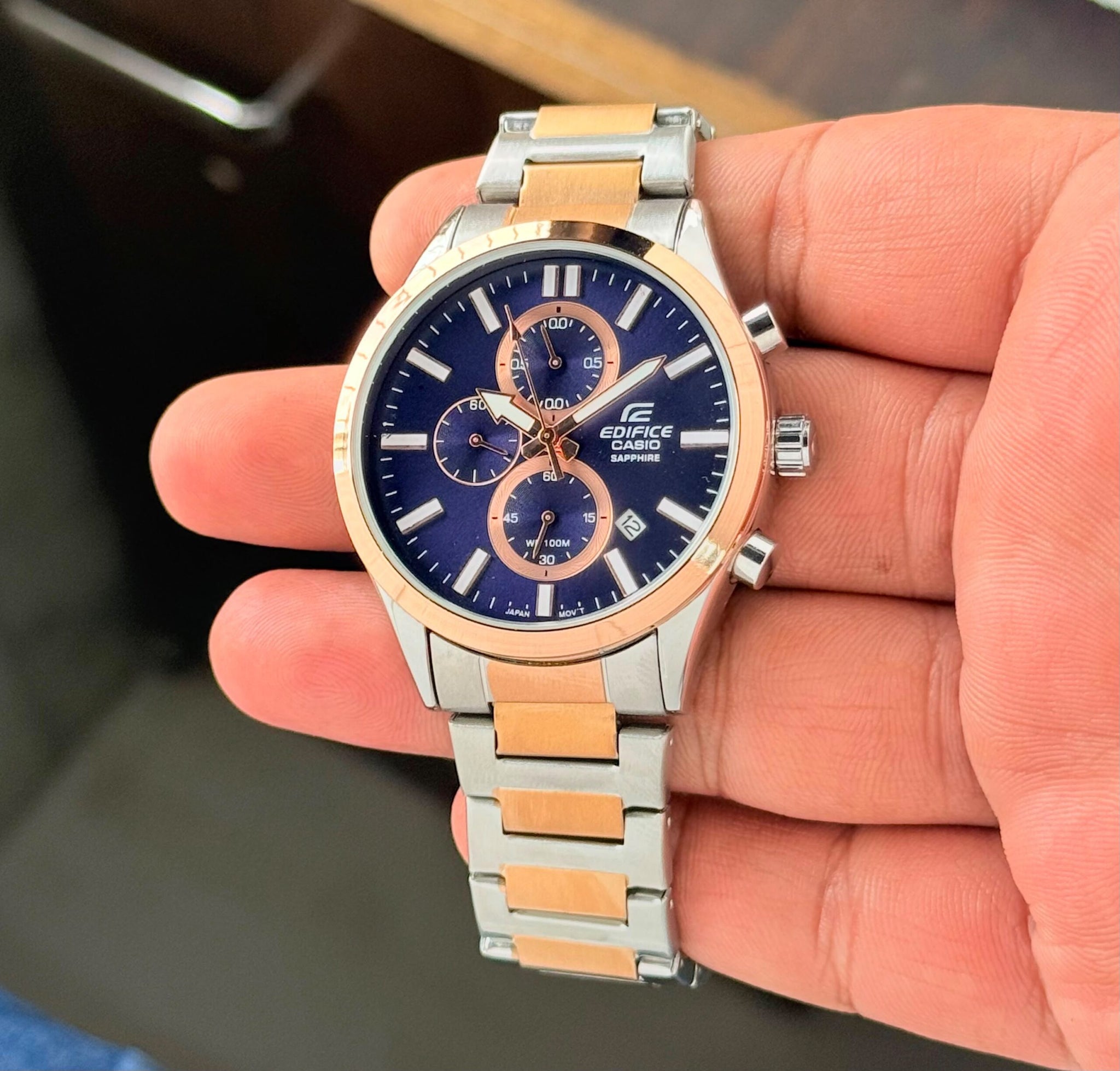 Edifice Casio Standard Chronograph Blue Dial
