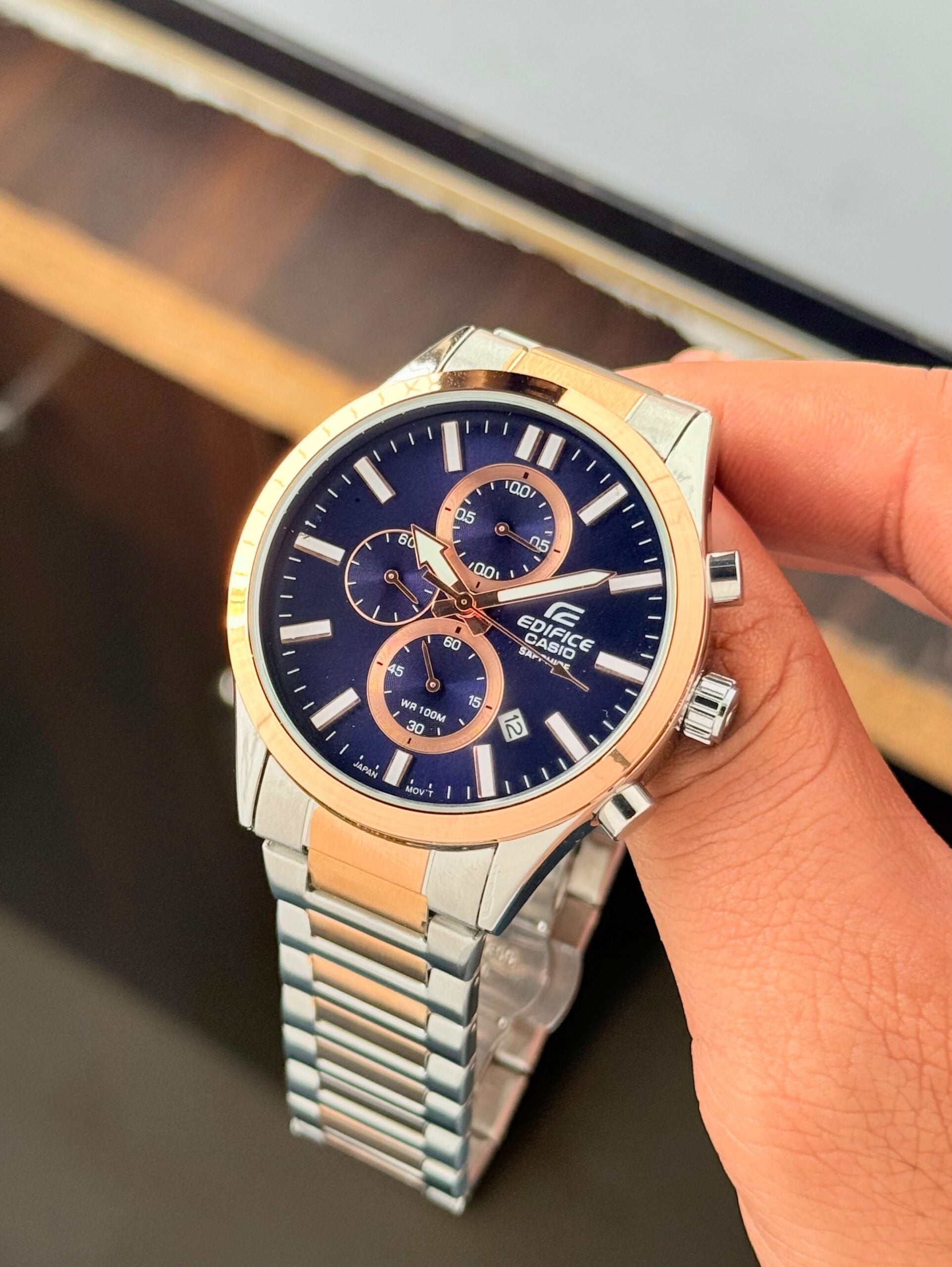 Edifice Casio Standard Chronograph Blue Dial