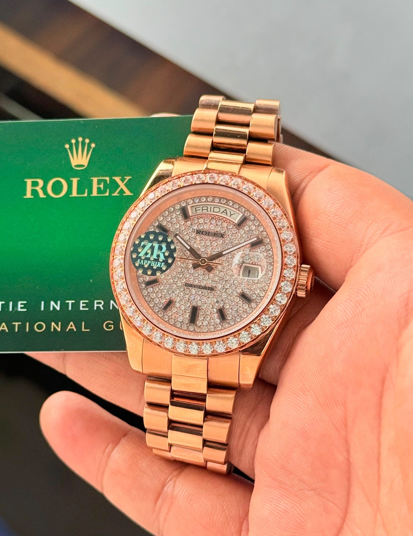 Rolex Oyster Perpetual Day-Date Diamond Dial Automatic
