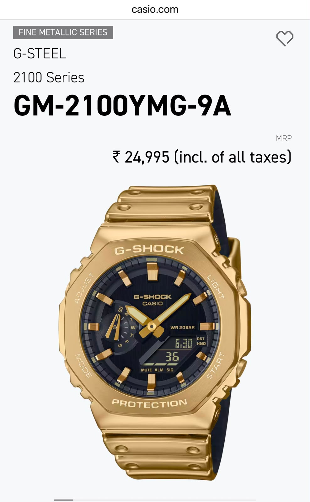 G Shock GM-B2100YMG Analog-Digital