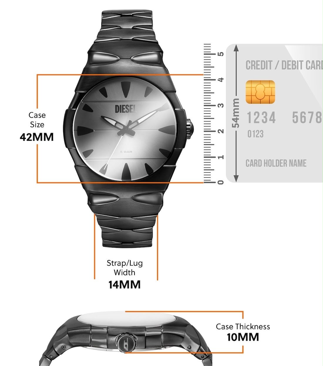 Diesel D-Sruptor Black Quartz