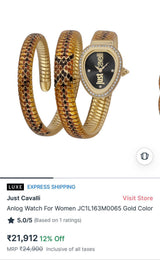 Just Cavalli Serpente Doppio Black