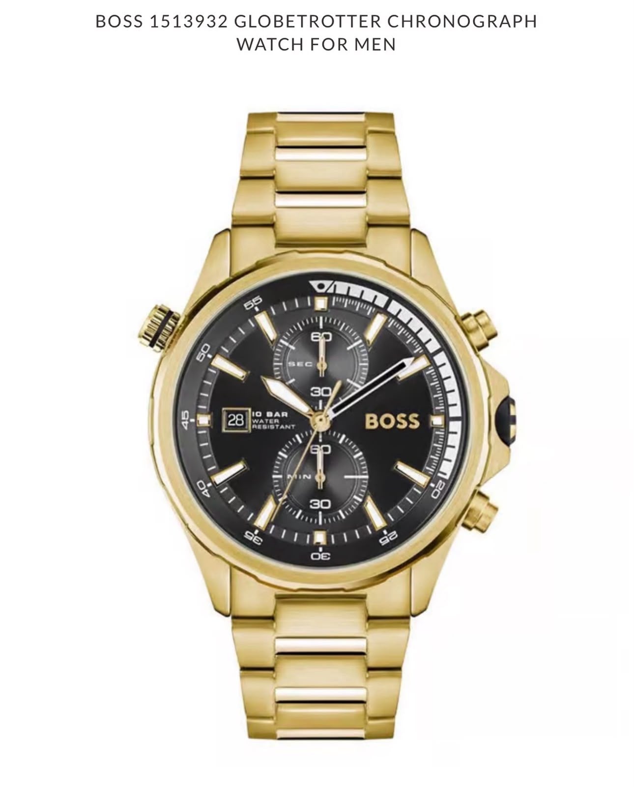 Hugo Boss Globetrotter Black Dail Chronograph