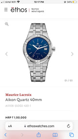 Maurice Lacroix Blue Dial Quartz