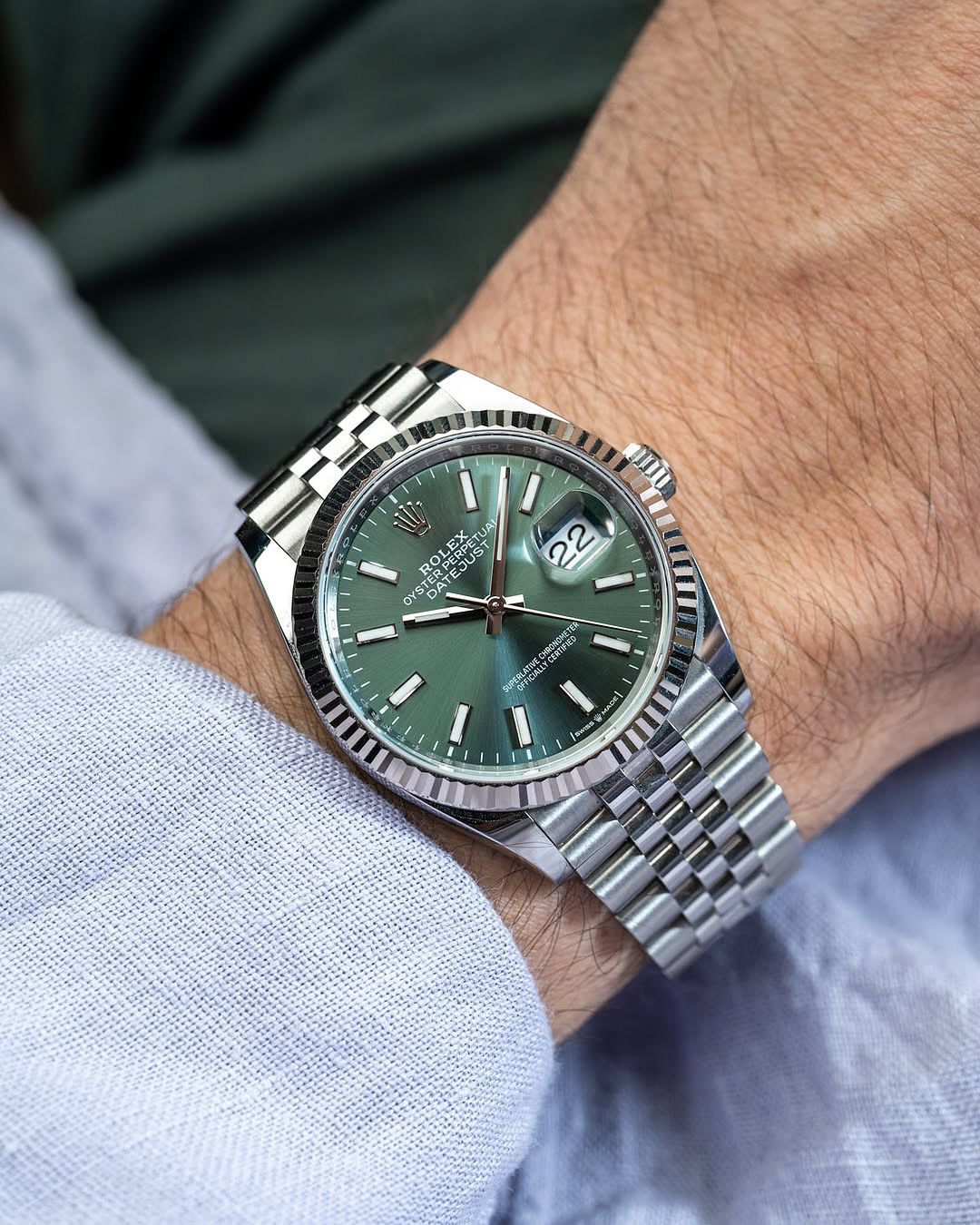 Rolex Oyster Perpetual Automatic Mint Green Dial