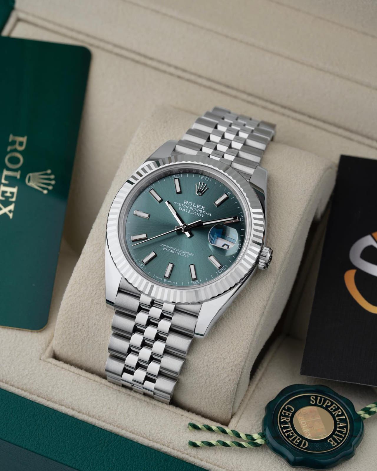 Rolex Oyster Perpetual Automatic Mint Green Dial