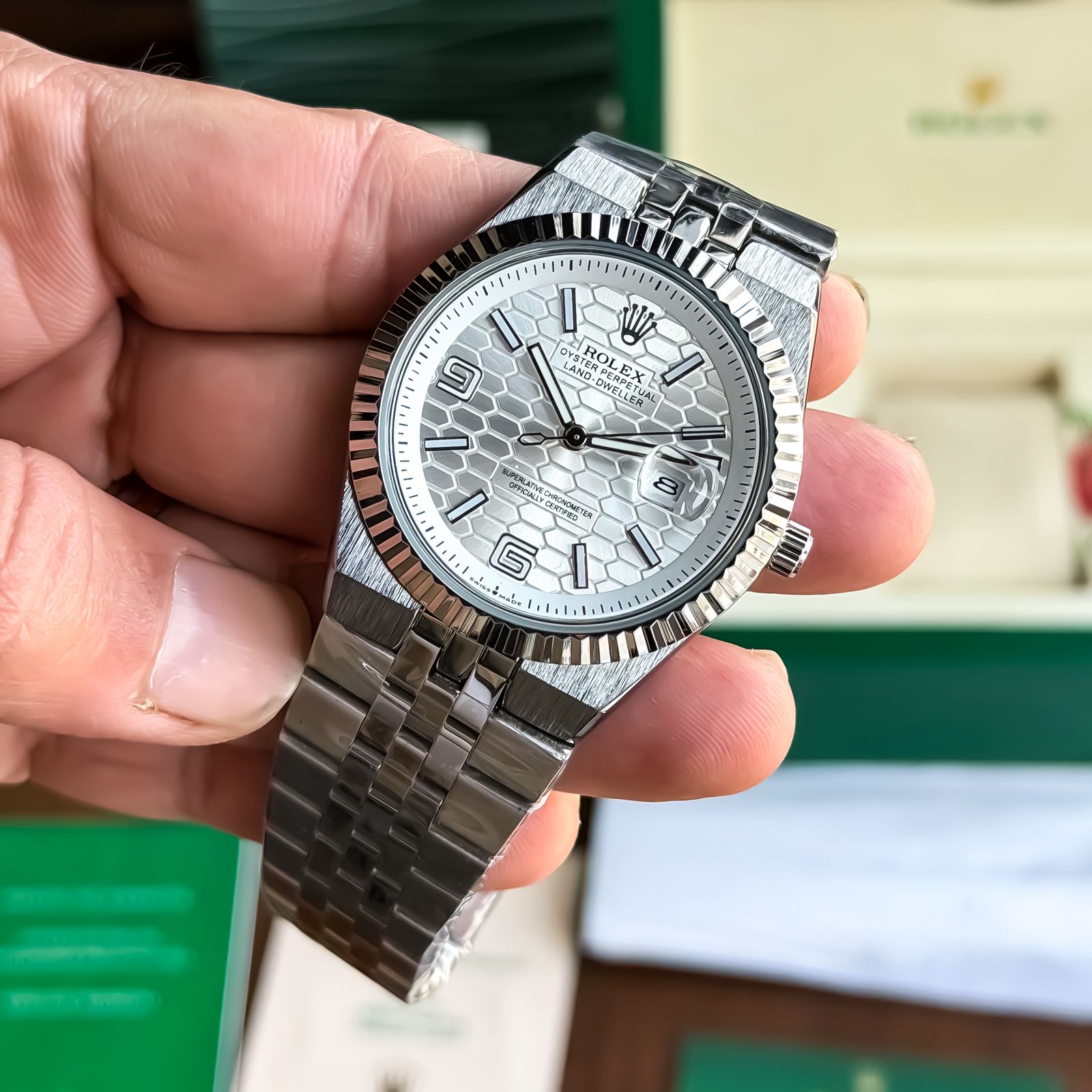 Rolex Land-Dweller Silver Dial