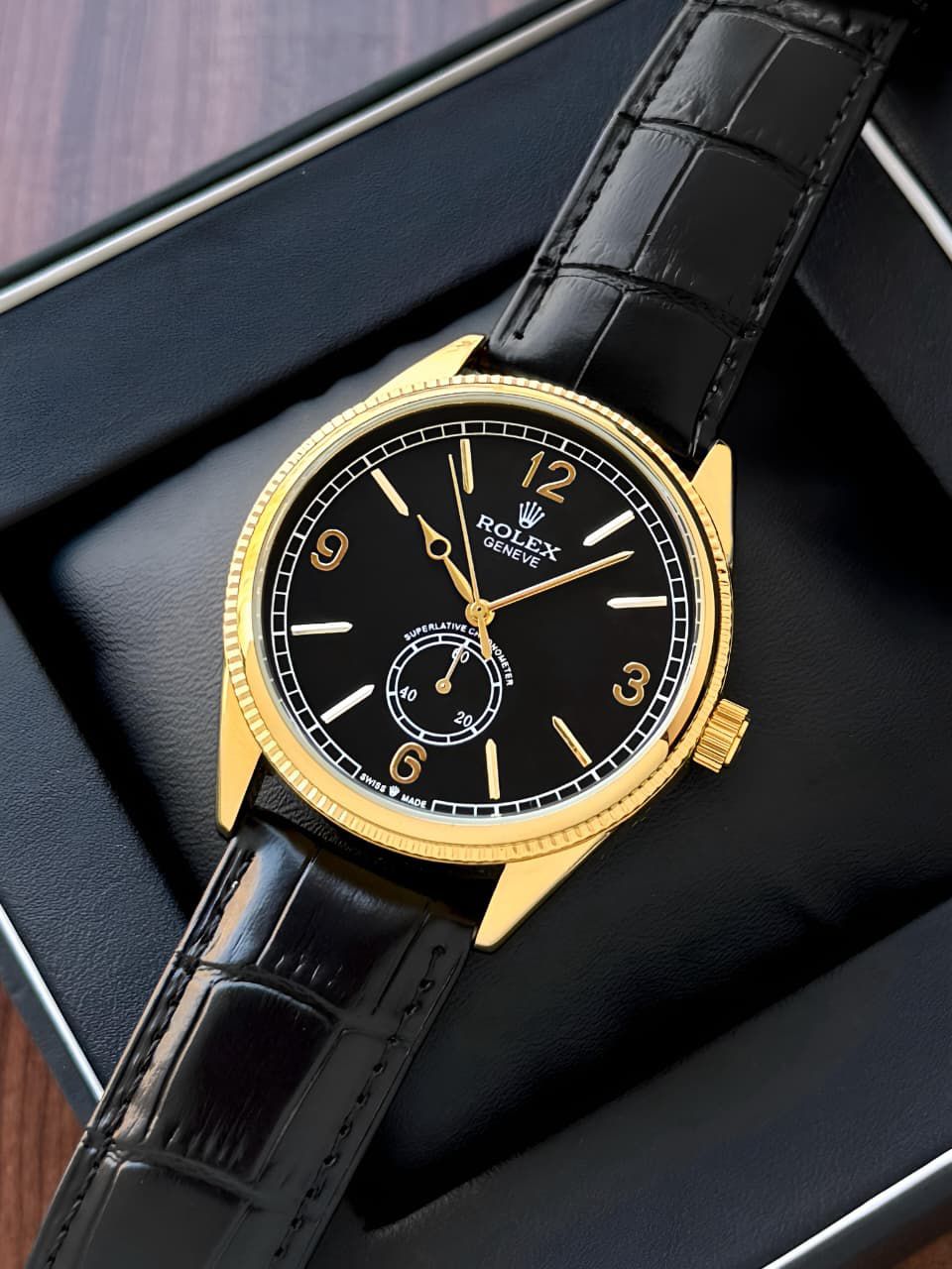 Rolex Geneve Automatic Black Dial