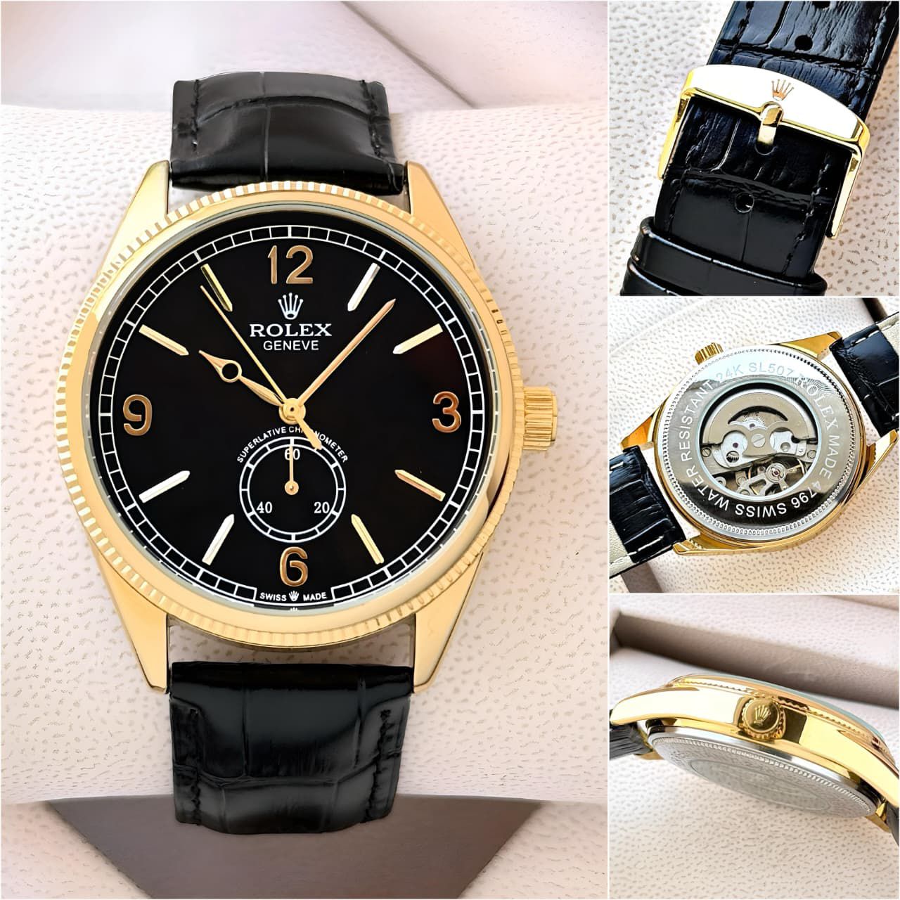 Rolex Geneve Automatic Black Dial