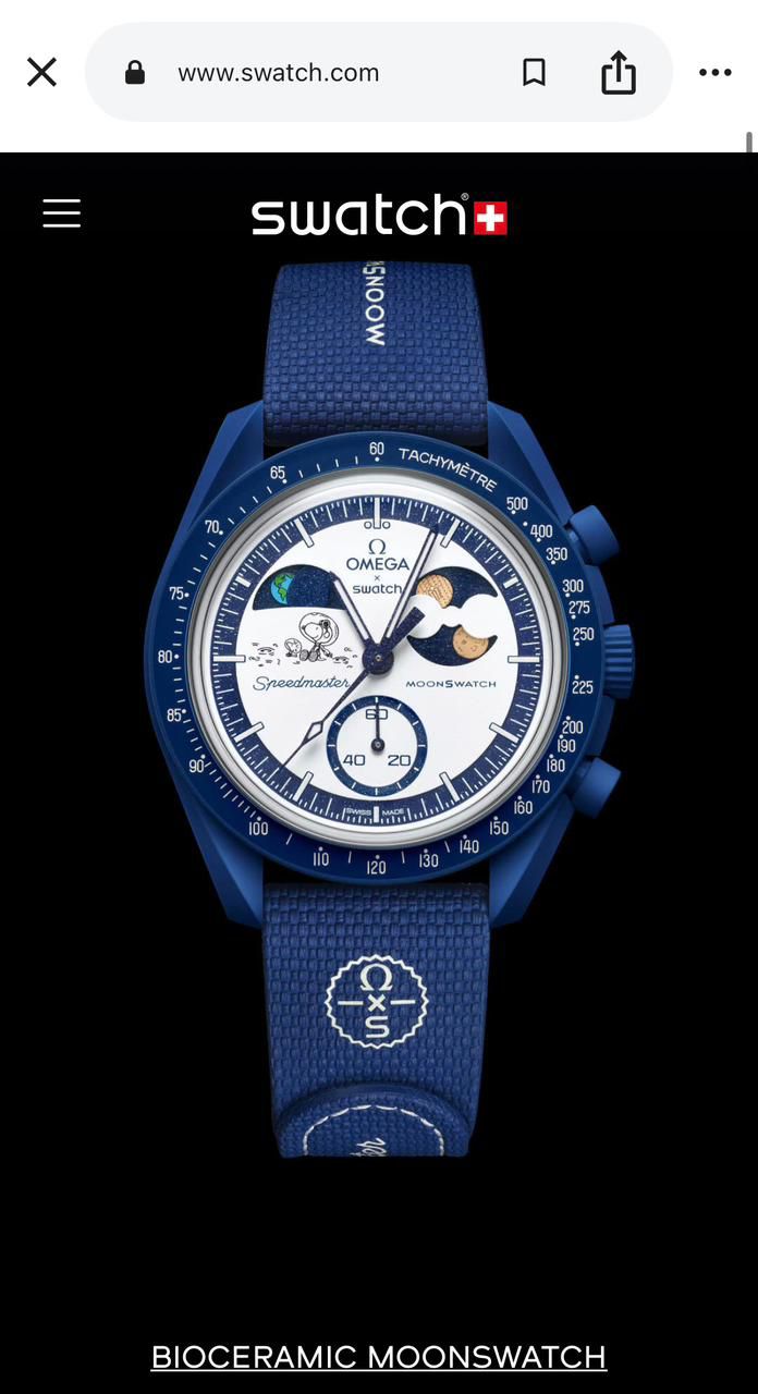 Omega Moon Blue Quartz