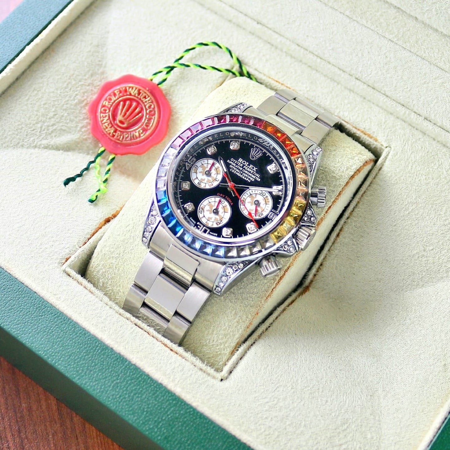 Rolex Diamond Silver Quartz