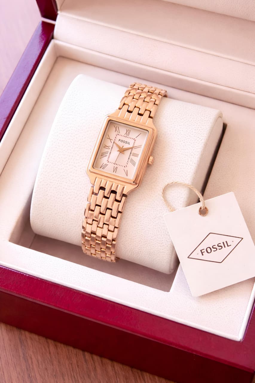 Fossil Raquel Pink Rectangular Dial