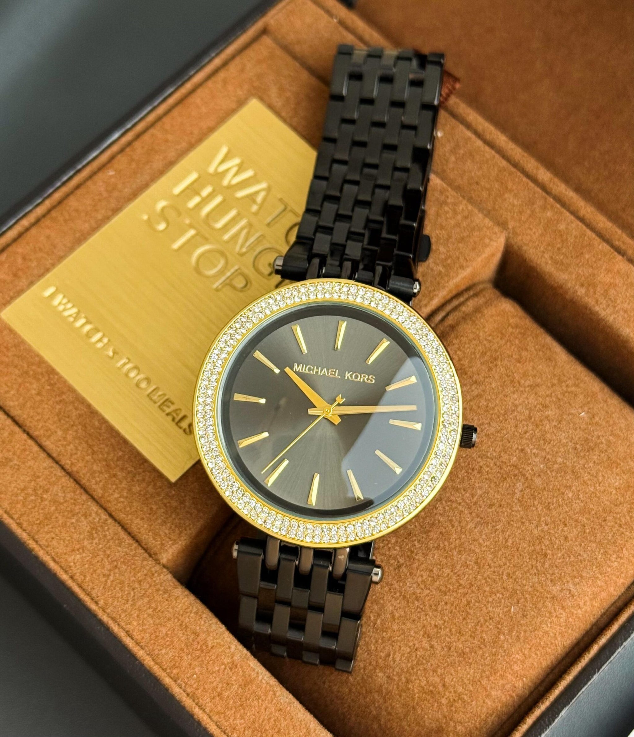 Michael Kors Black Crystal Quartz