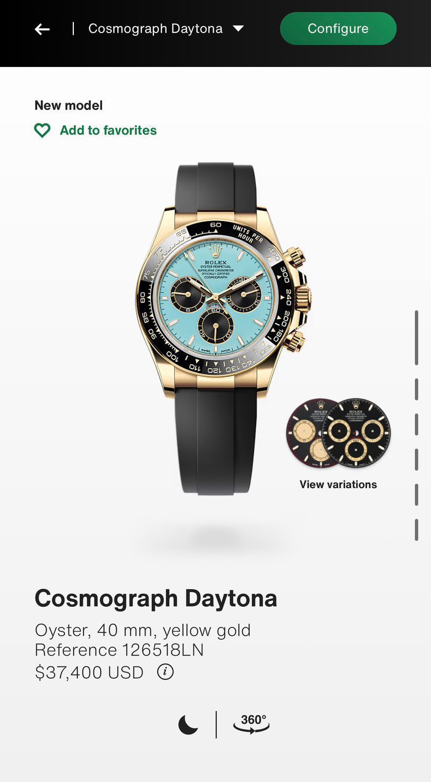 Rolex Daytona Black Automatic