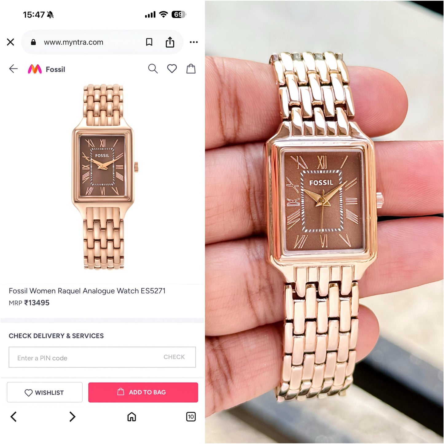 Fossil Raquel Brown Dial