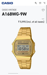 Casio Vintage Digital Gold