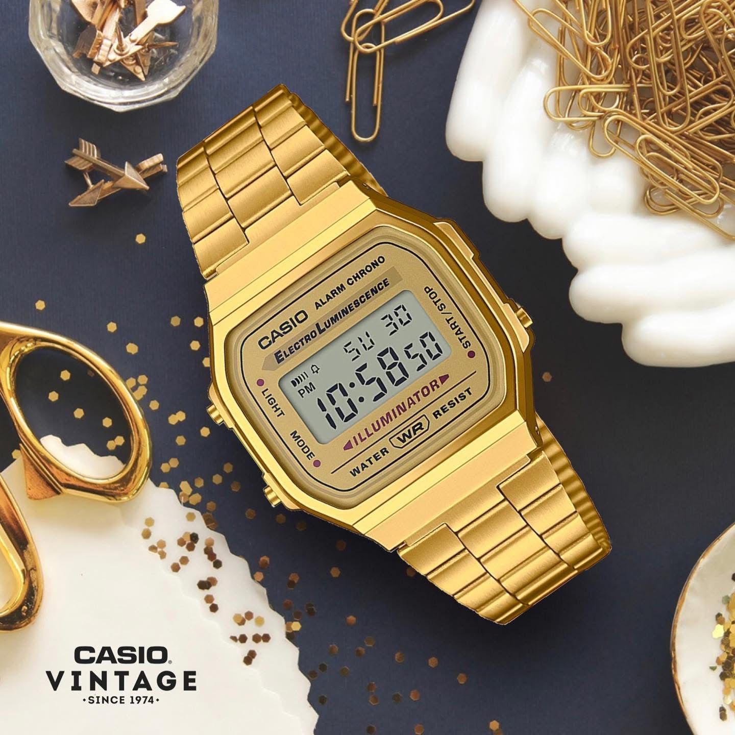 Casio Vintage Digital Gold