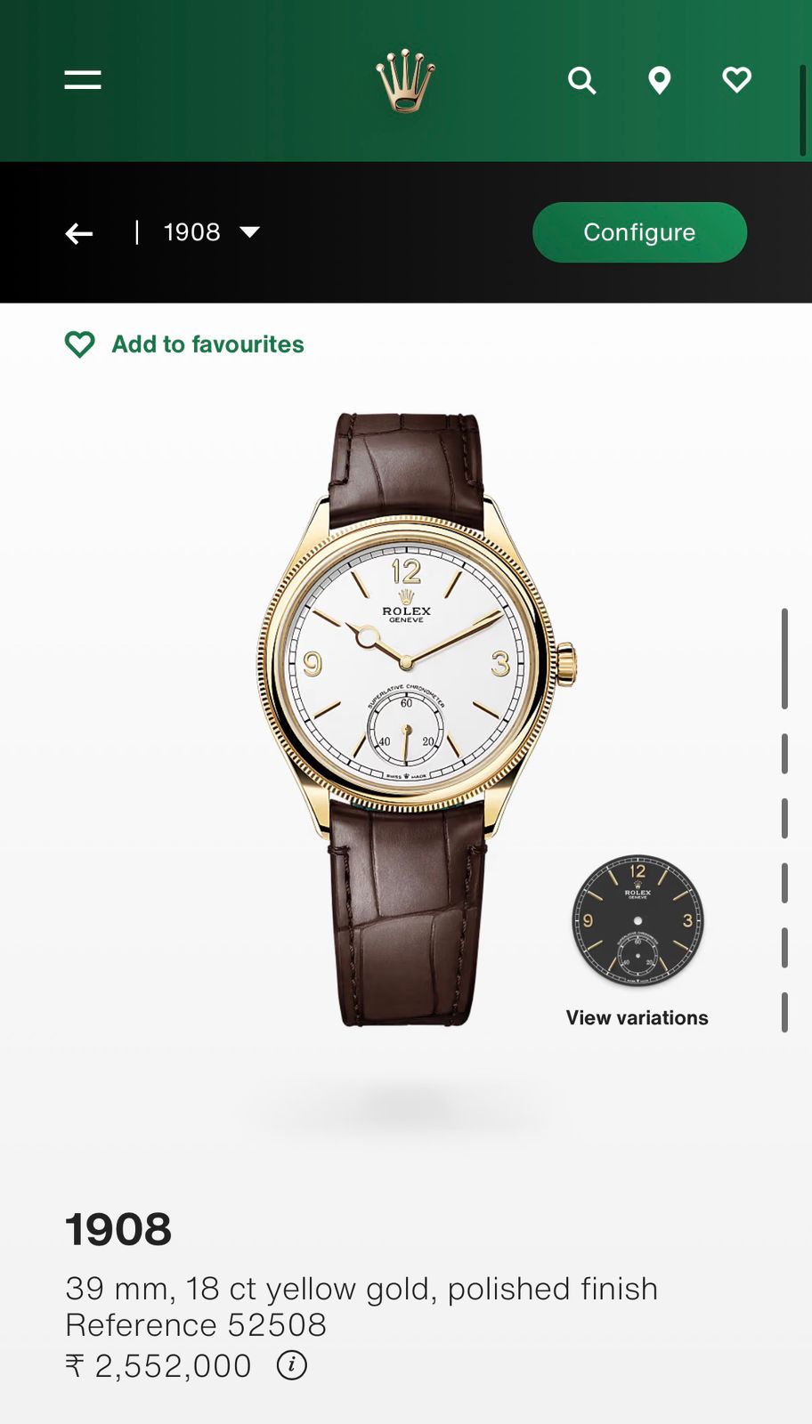 Rolex Geneve White Dial Automatic