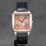 Cartier Santos Dumont Laquer Pink Gold Dial