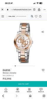 Guess Annette White Dial