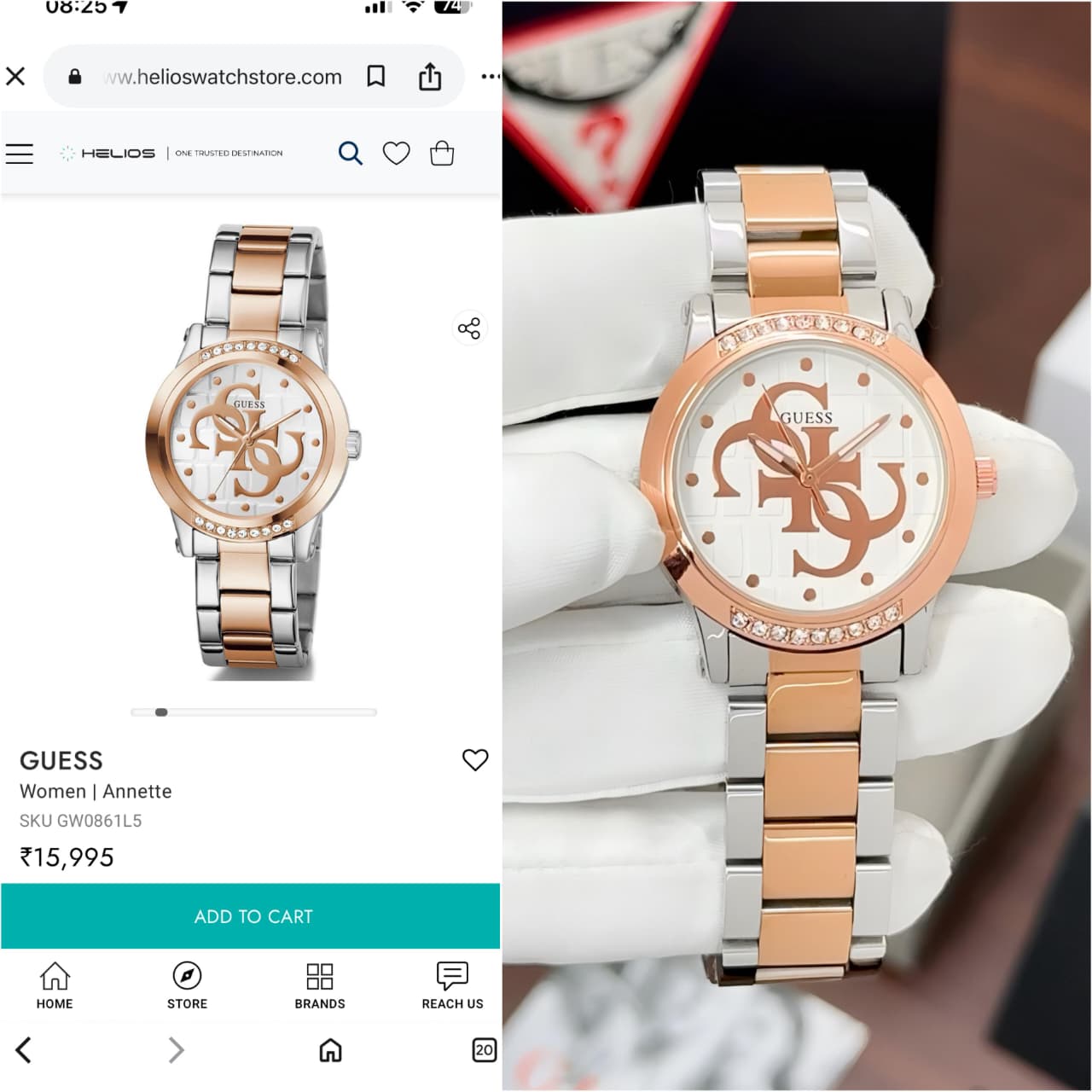 Guess Annette White Dial