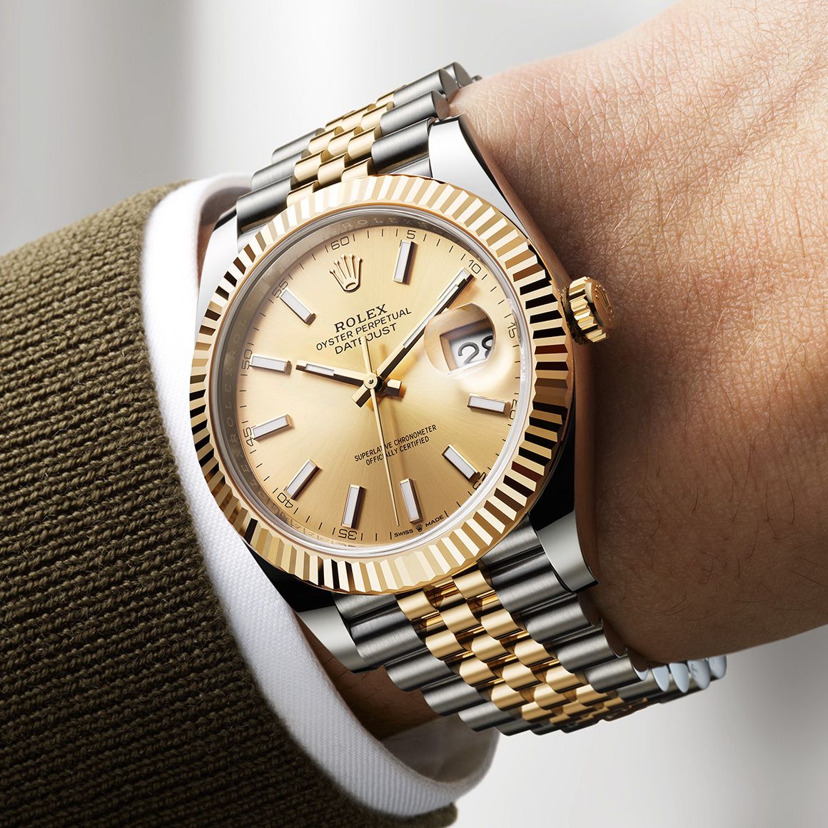 Rolex Oyster Perpetual Datejust Yellow Dial