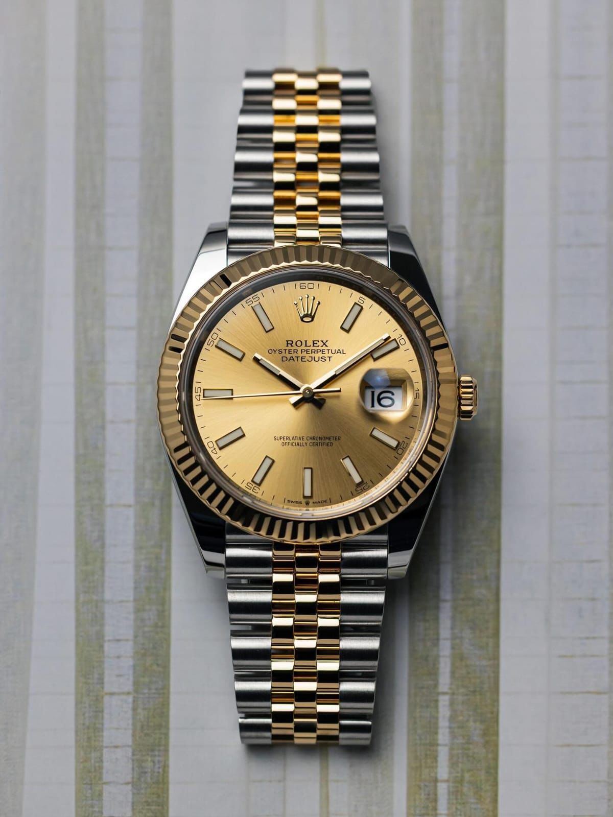 Rolex Oyster Perpetual Datejust Yellow Dial