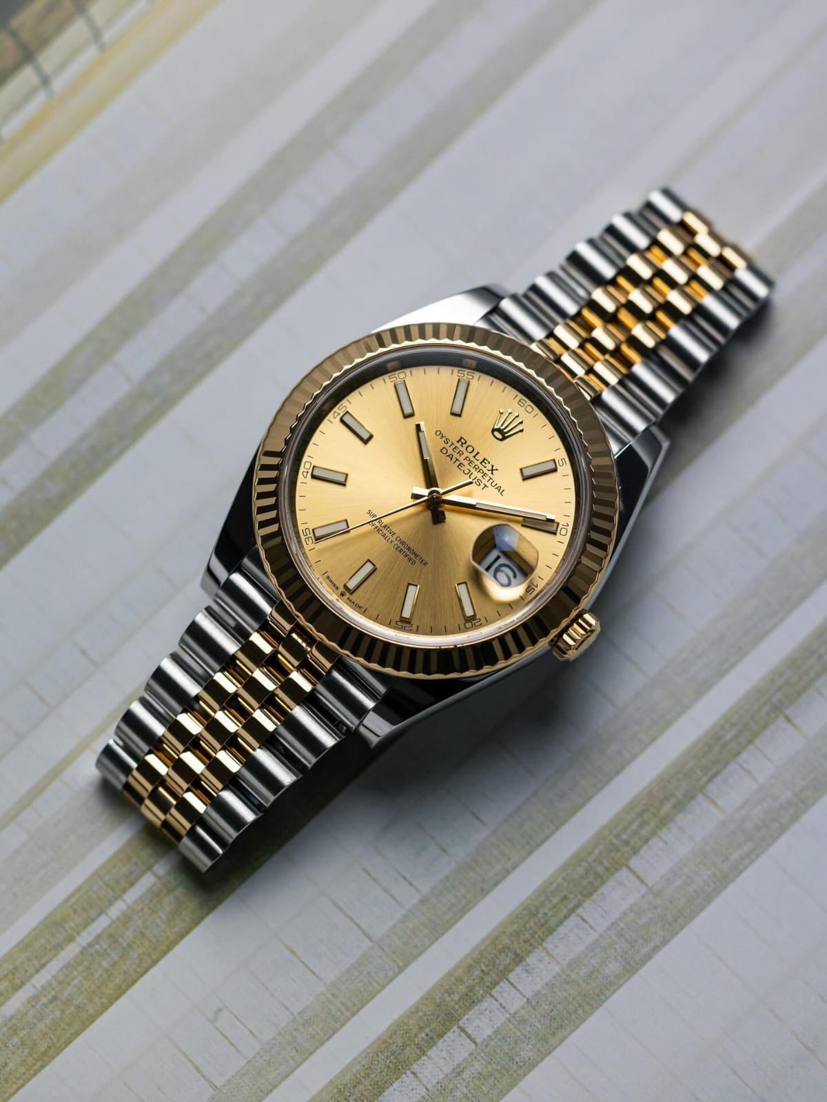 Rolex Oyster Perpetual Datejust Yellow Dial