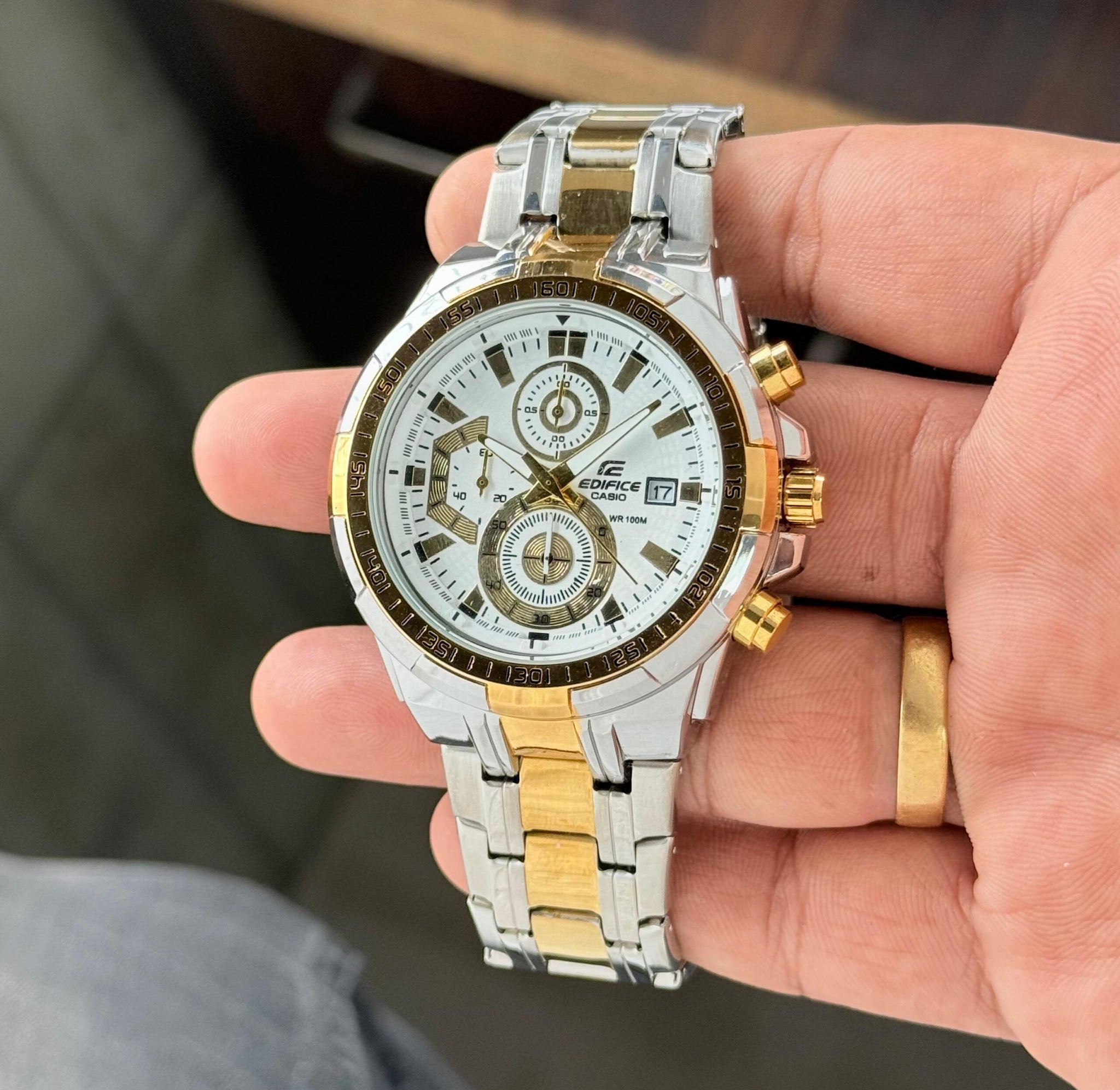 Edifice Casio EFR 539 Two Tone Chronograph