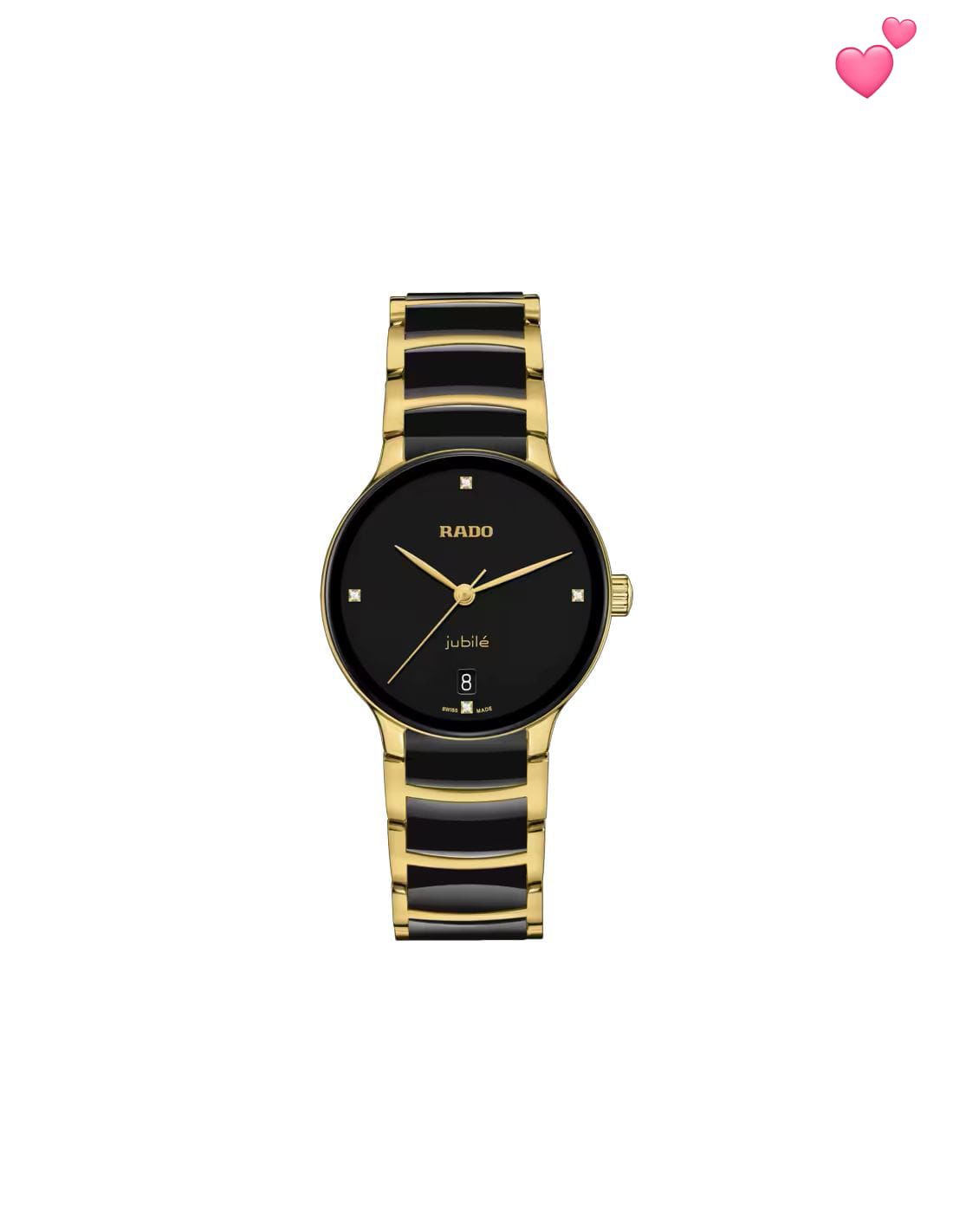 Rado Black Two Tone Ceramic Quartz