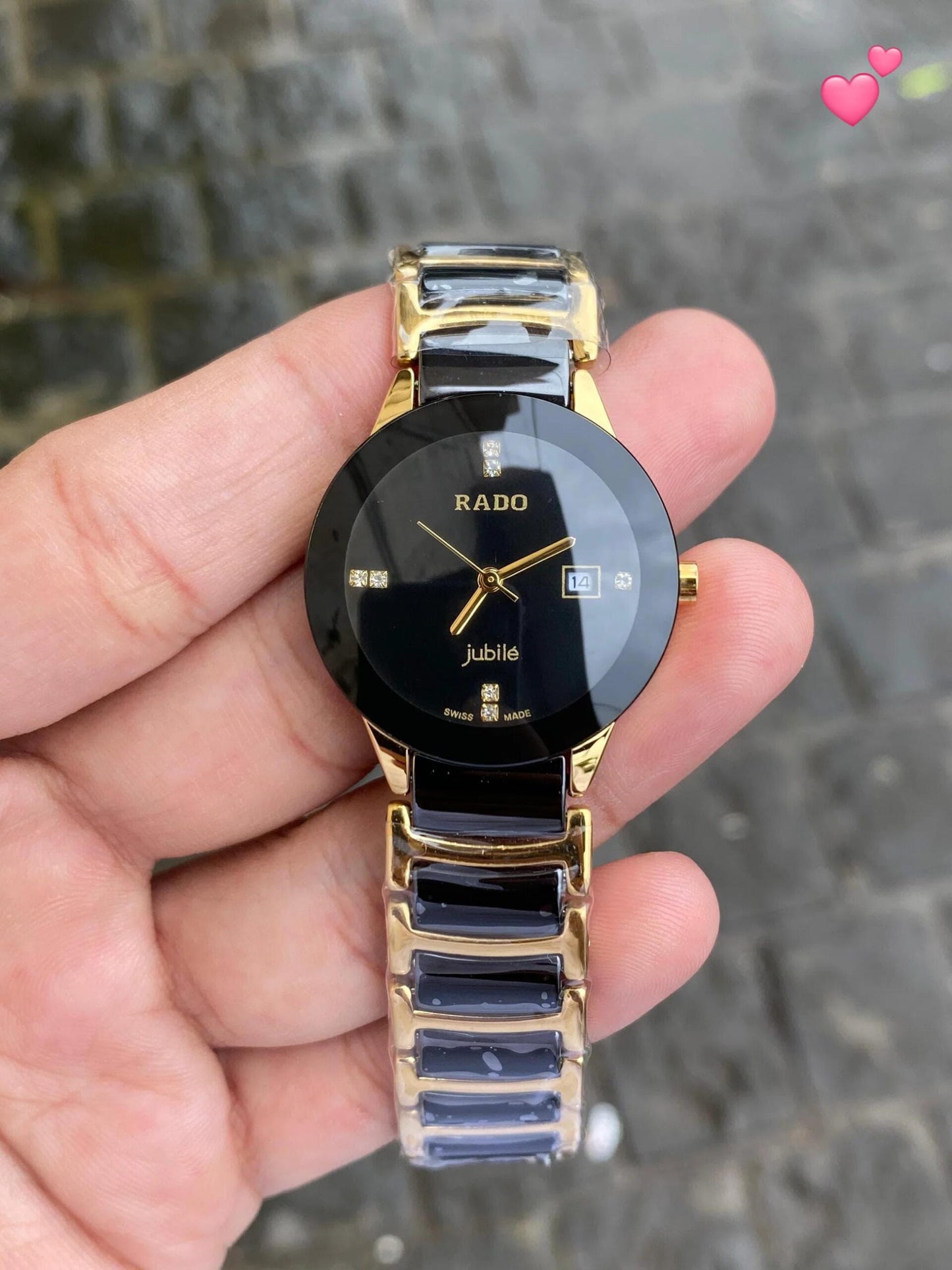 Rado Black Two Tone Ceramic Quartz