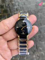 Rado Black Two Tone Ceramic Quartz