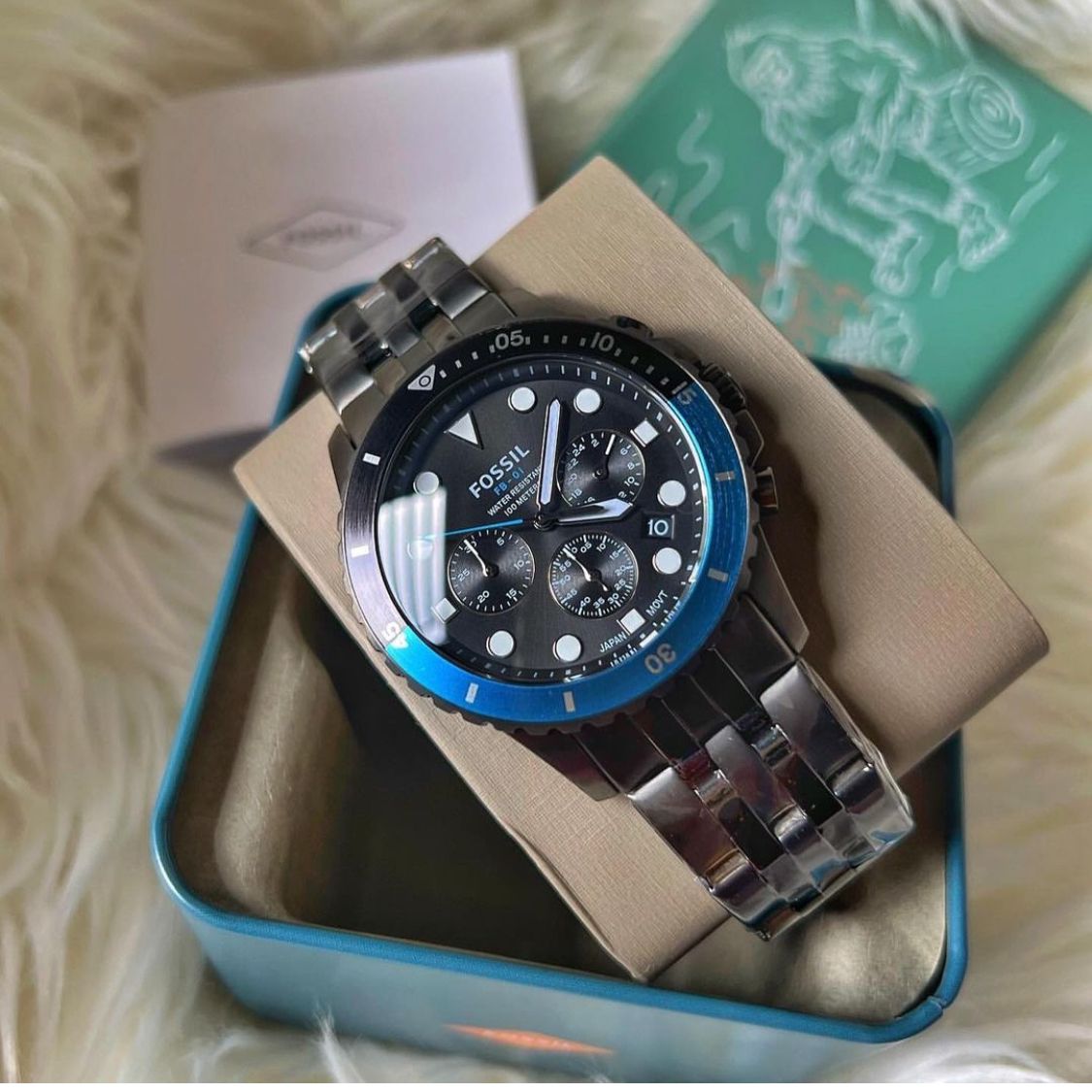Fossil FB-01 Silver Chronograph