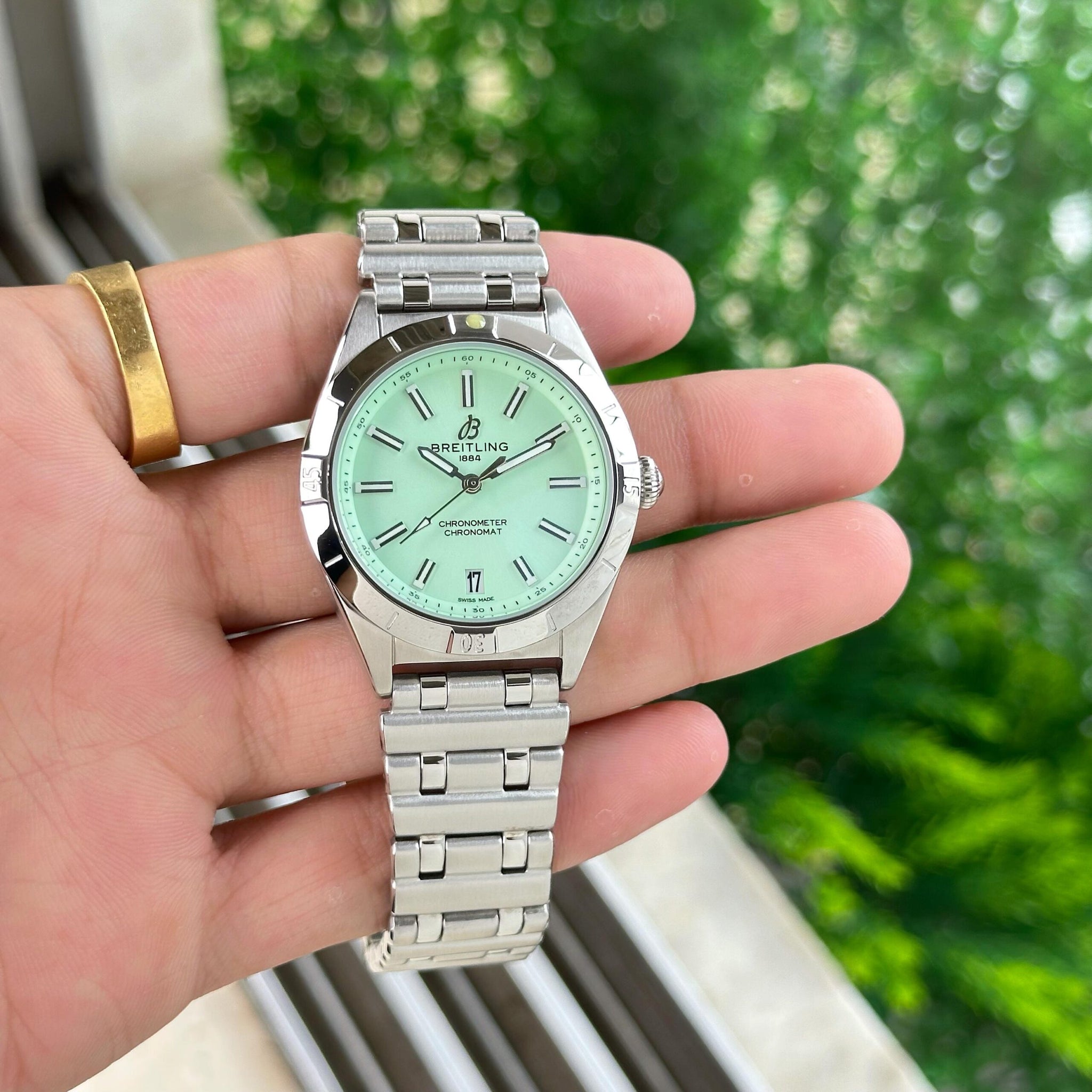 Breitling Chronomat Green Dial Quartz