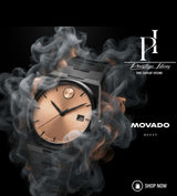 Movado Slim Edge Black Quartz