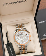 Emporio Armani White Dial Chrono