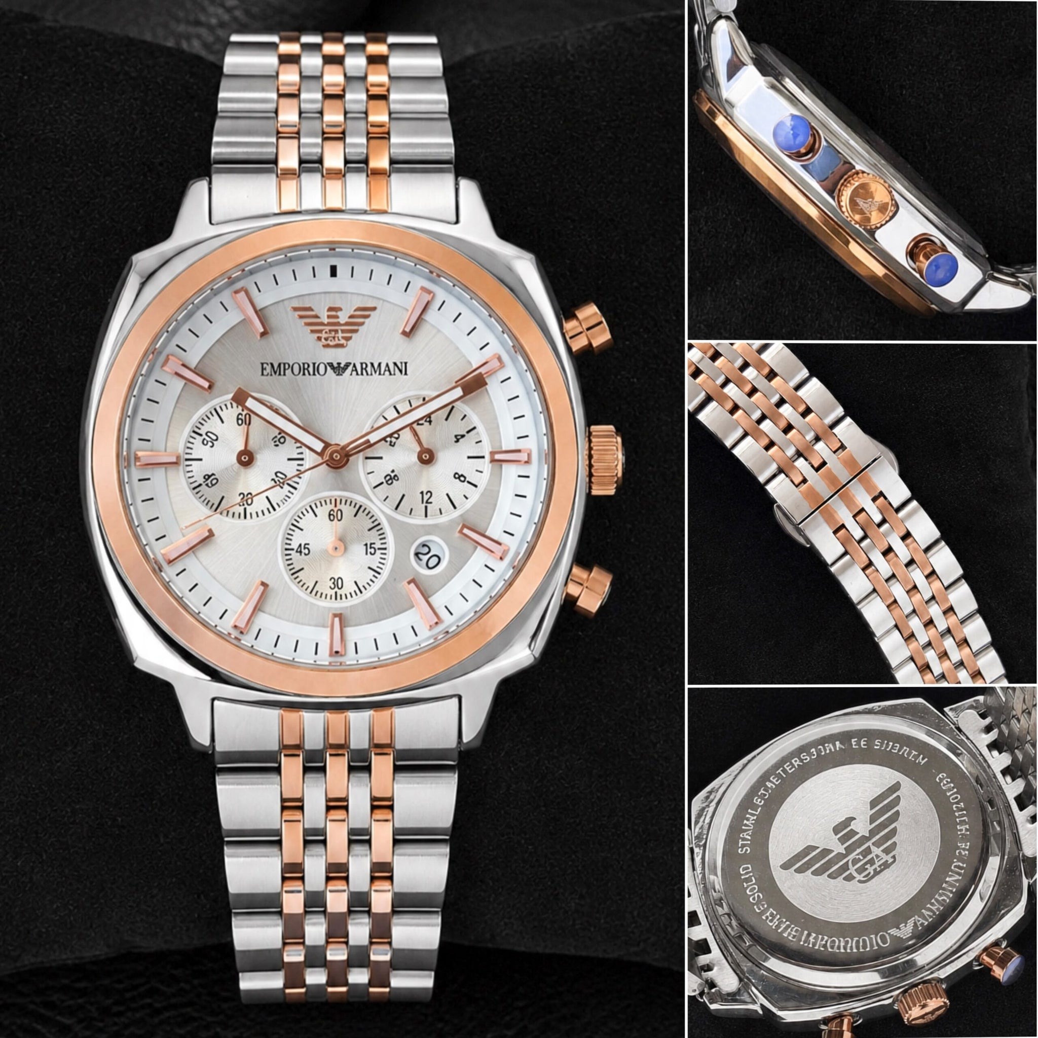 Emporio Armani White Dial Chrono