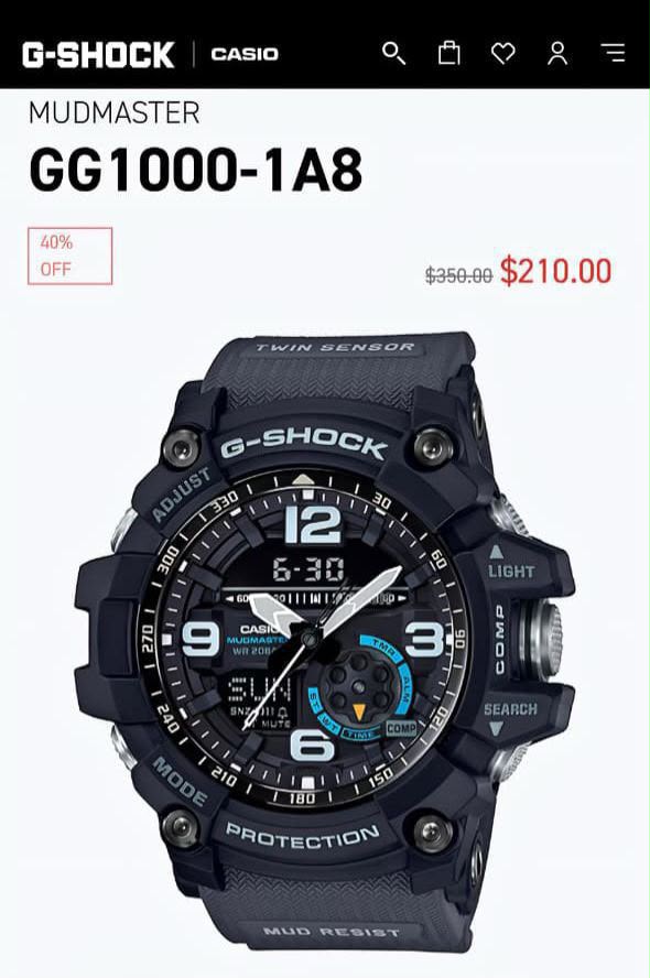 G Shock Mudmaster GA-1000 Analog
