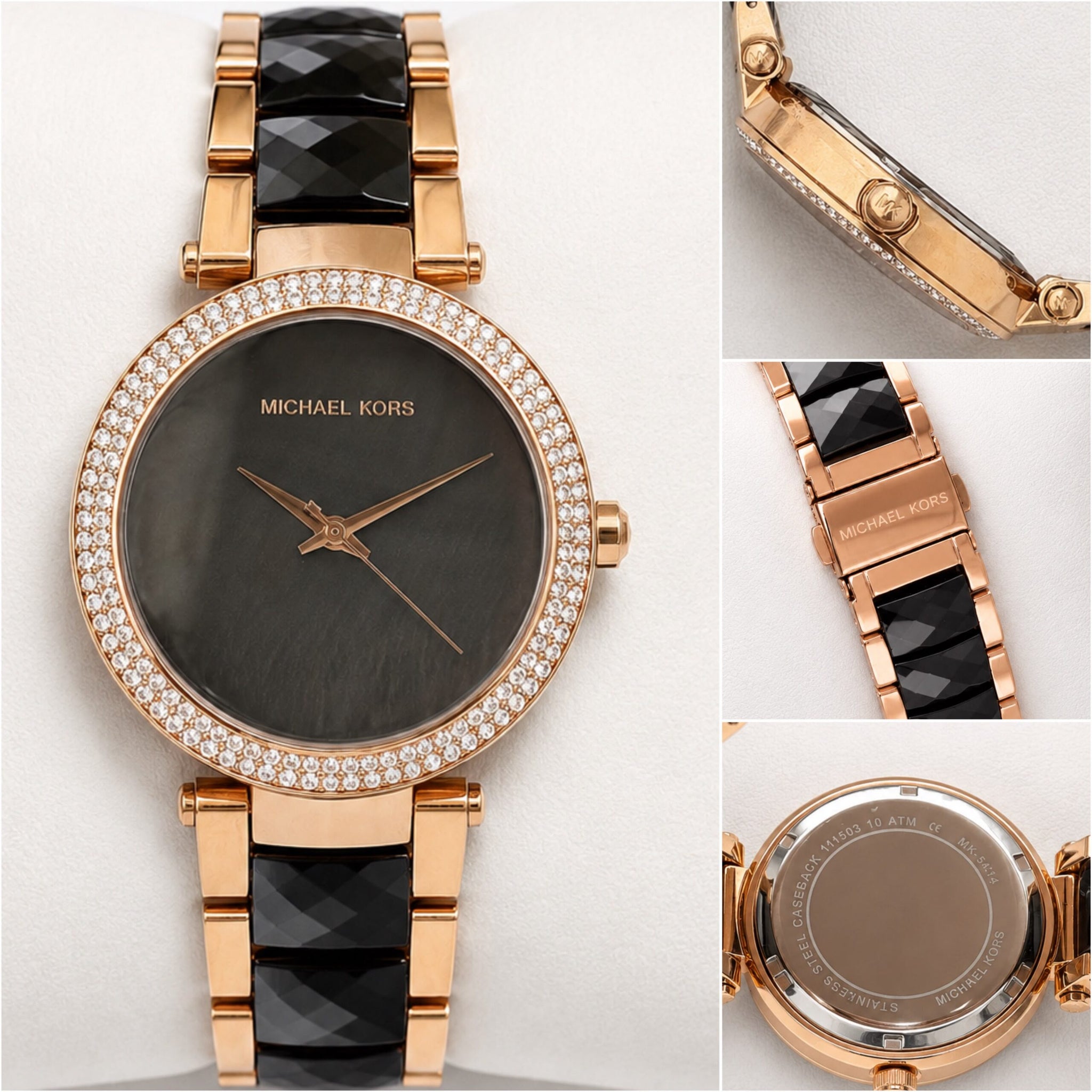 Michael Kors Black Marble-Effect Dial