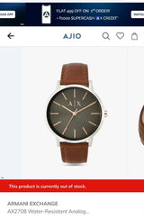 Armani Exchange Black Dail Quartz