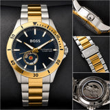 Boss Automatic Two Tone Open Heart