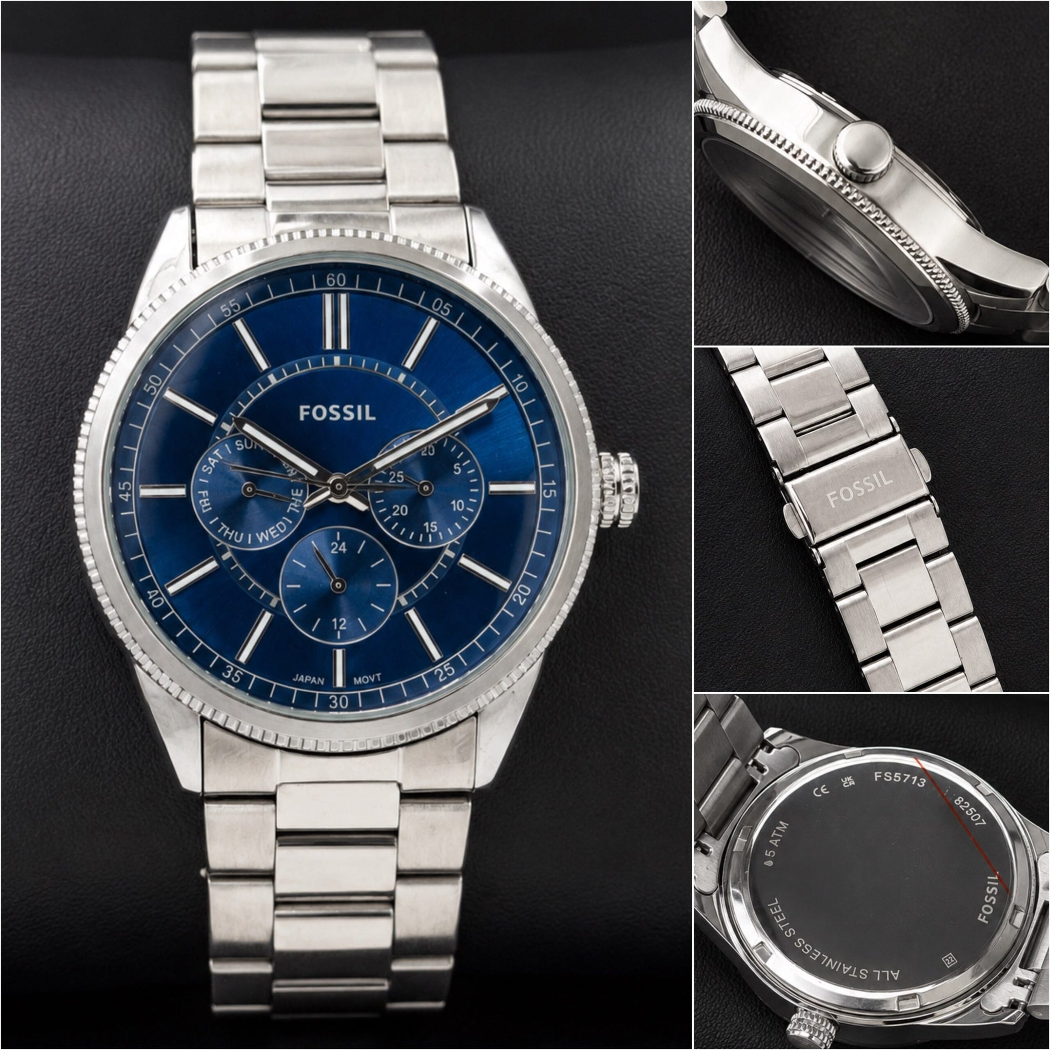 Fossil Blue Dial Quartz Chrono